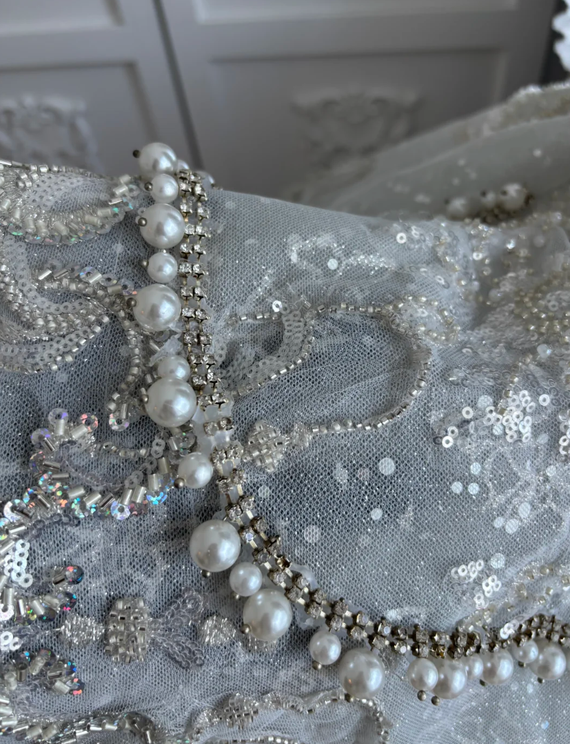 Glittering Strapless Beaded Homecoming Dress Silver Rhinestones A-Line Birthday Dress GG7380