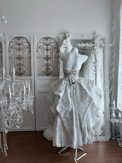 Attractive Strapless White Homecoming Dress Sequins Beaded A-Line Birthday Dress GG7387