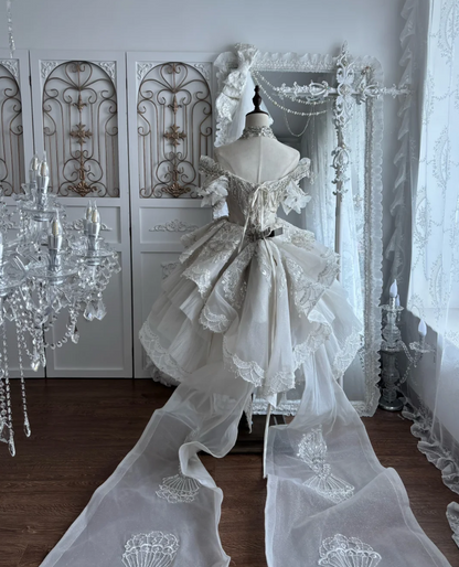 Trendy Off-Shoulder White Homecoming Dress Sequins Beaded A-Line Birthday Dress GG7392
