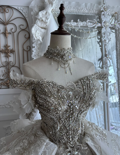 Trendy Off-Shoulder White Homecoming Dress Sequins Beaded A-Line Birthday Dress GG7392