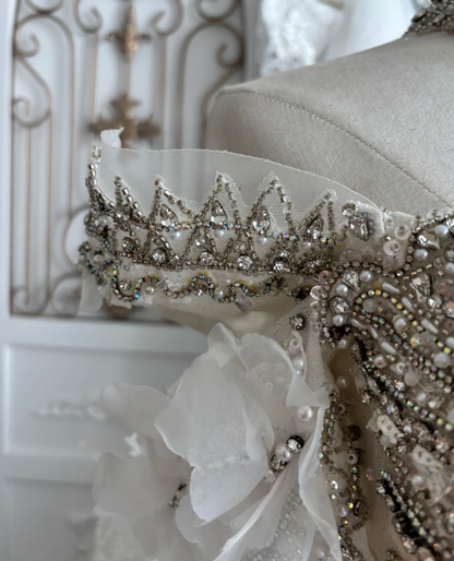 Trendy Off-Shoulder White Homecoming Dress Sequins Beaded A-Line Birthday Dress GG7392
