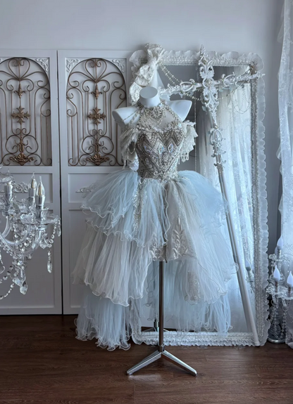 Exquisite Halter Neck Tulle Homecoming Dress Sequins Beaded A-Line Birthday Dress GG7410