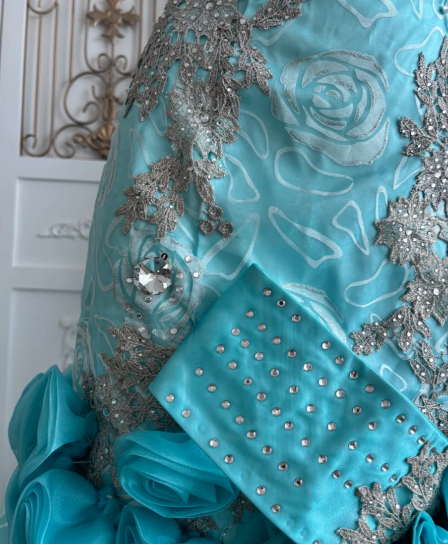 Classical Spaghetti Straps Green Prom Dress Appliques Sequins Mermaid Evening Dress GG7420