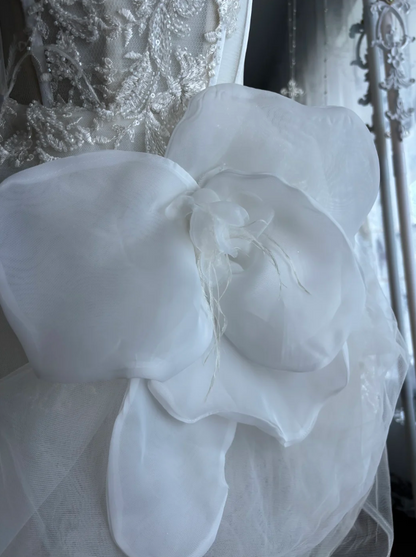 Chic Strapless White Homecoming Dress Beads Ruffles A-Line Birthday Dress GG7425