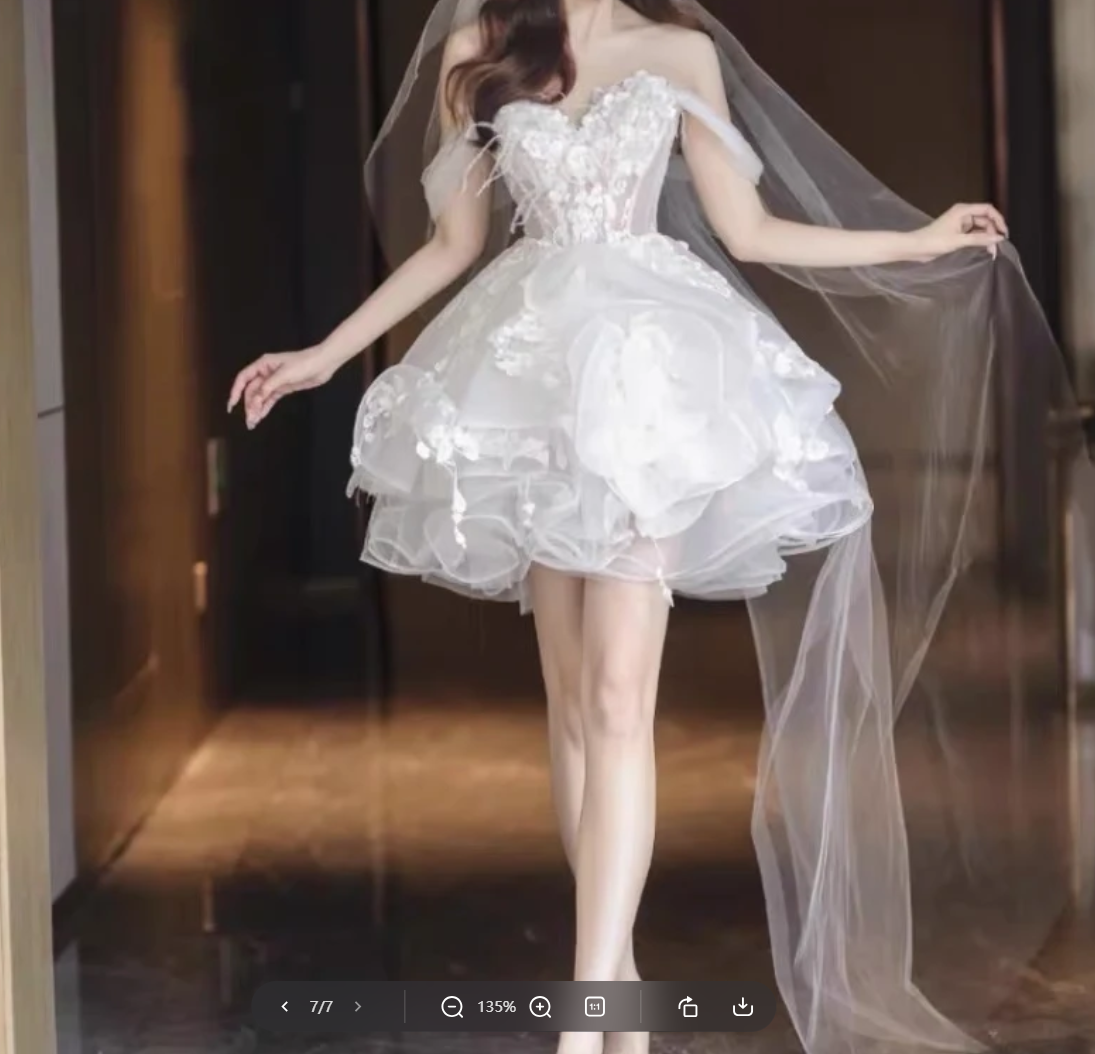 Chic Strapless White Homecoming Dress Beads Ruffles A-Line Birthday Dress GG7425
