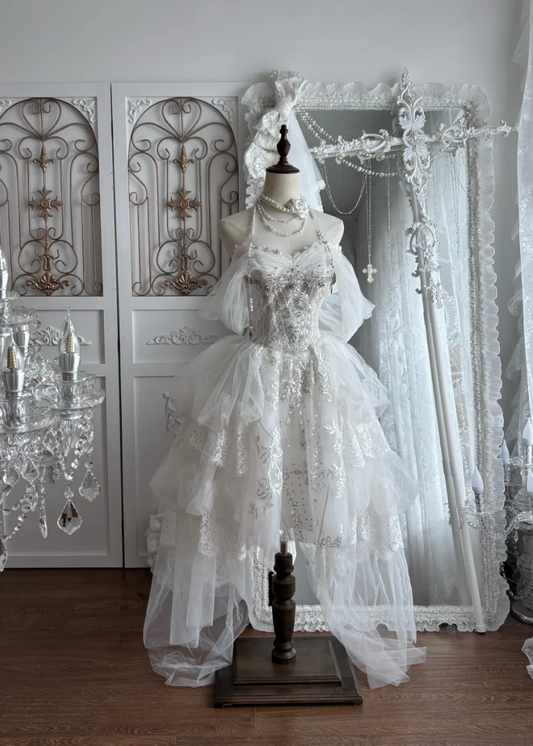Attractive Off-Shoulder Homecoming Dress White Beading A-Line Birthday Dress GG7433