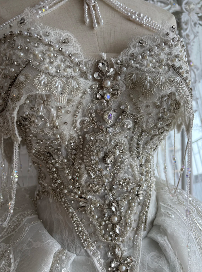 Exquisite Off-Shoulder Homecoming Dress White Beading A-Line Birthday Dress GG7456