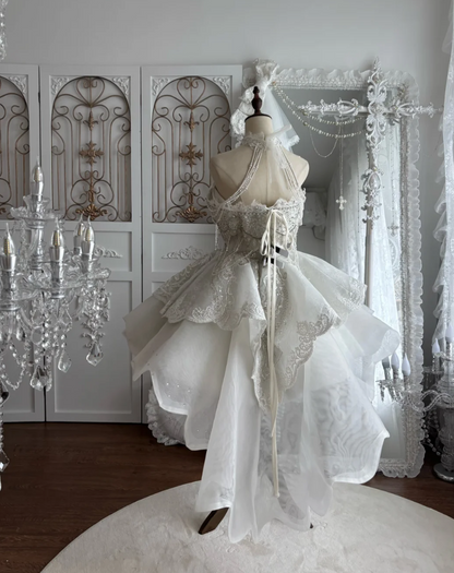 Exquisite Off-Shoulder Homecoming Dress White Beading A-Line Birthday Dress GG7456