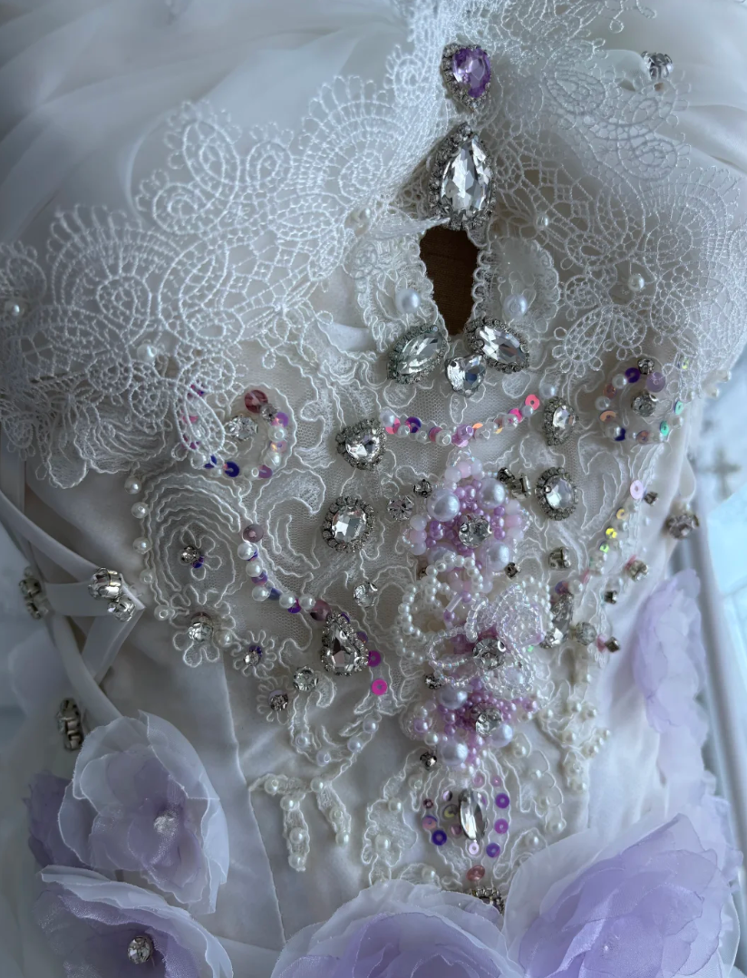 Ethereal Off-Shoulder Purple Prom Dress Beading Appliques A-Line Evening Dress GG7461