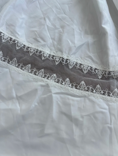 Romantic Square Neck Sequins Wedding Dress Short Sleeve Appliques A-Line Bridal Dress GG7581