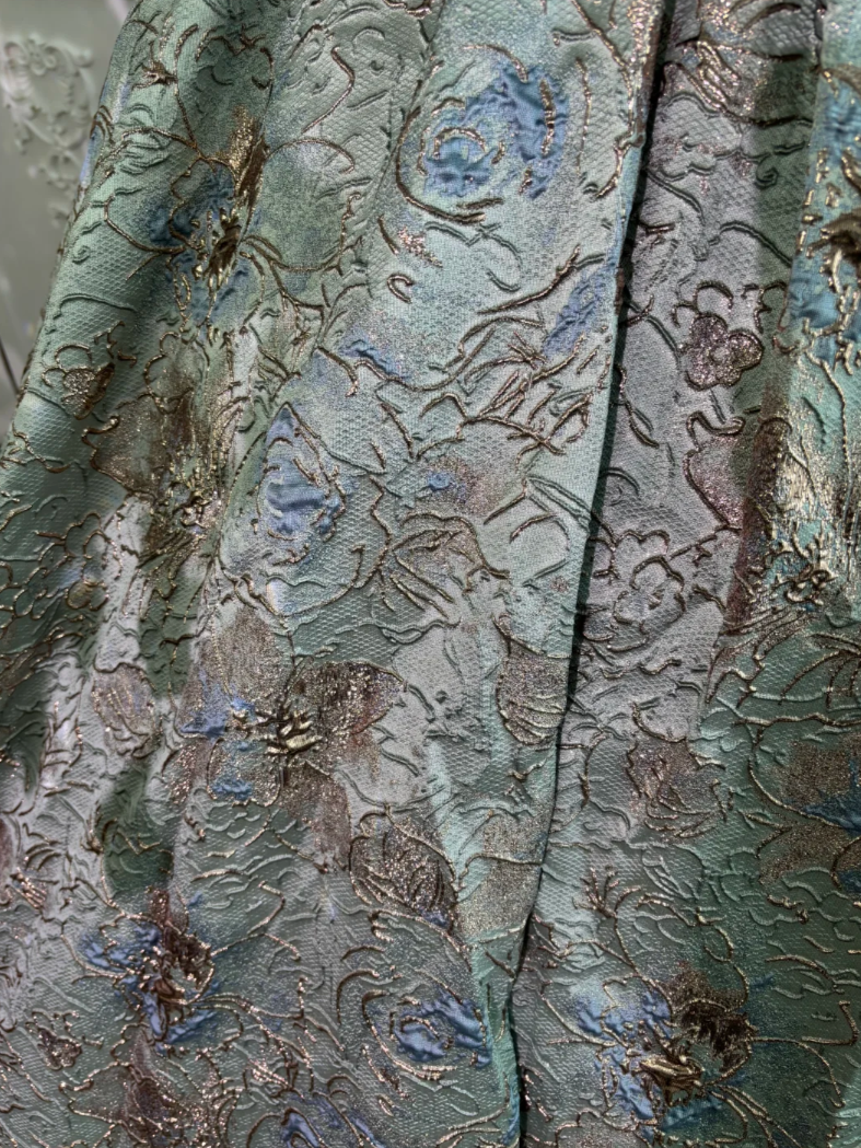 Ornate Off The Shoulder Prom Dress Beading Sequins Jacquard A-Line Evening Dress GG7628