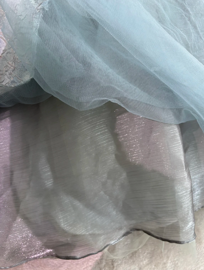 Ornate Off The Shoulder Prom Dress Beading Sequins Jacquard A-Line Evening Dress GG7628