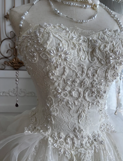 Glam Strapless White Tulle Homecoming Dress Appliques Sequins A-Line Birthday Dress GG7641