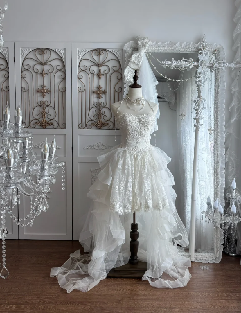 Glam Strapless White Tulle Homecoming Dress Appliques Sequins A-Line Birthday Dress GG7641