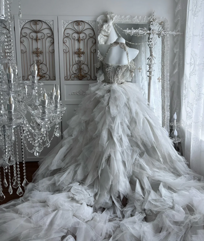 Classical Off The Shoulder Wedding Dress With Train Beading Sequins Mermaid Bridal Dress GG7644
