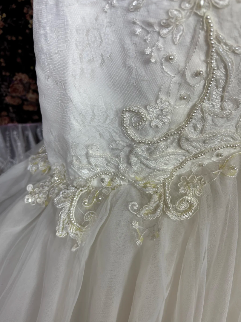 Trendy Square Neck Wedding Dress Appliques Beading Mermaid Bridal Dress GG7674
