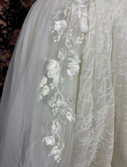 Romantic Strapless Lace Homecoming Dress Appliques Tulle A-Line Birthday Dress GG7676
