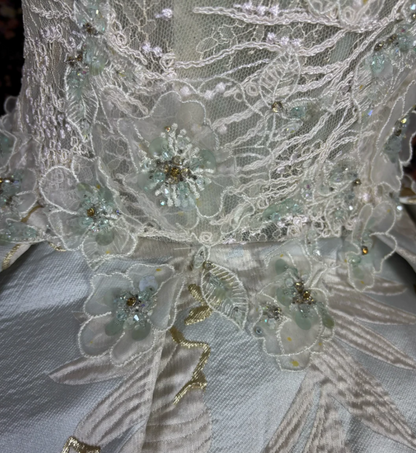 Fascinating Off The Shoulder Prom Dress Silver Appliques Sequins A-Line Evening Dress GG7680