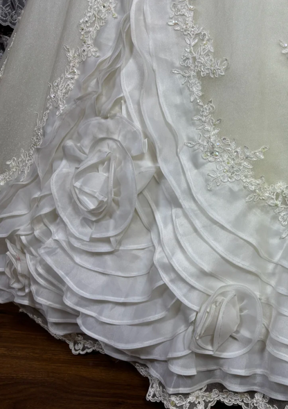 Cute Sweetheart Wedding Dress Appliques Sequins A-Line Bridal Dress GG7685