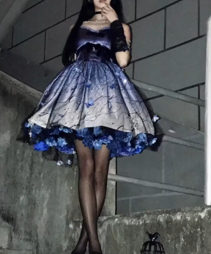 Alluring Spaghetti Straps Homecoming Dress Gradient Purple Appliques A-Line Birthday Dress GG7695
