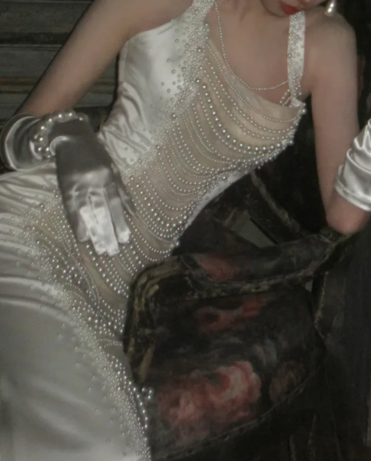 Ornate Halter Neck Satin Prom Dress White Beading Mermaid Evening Dress GG7789