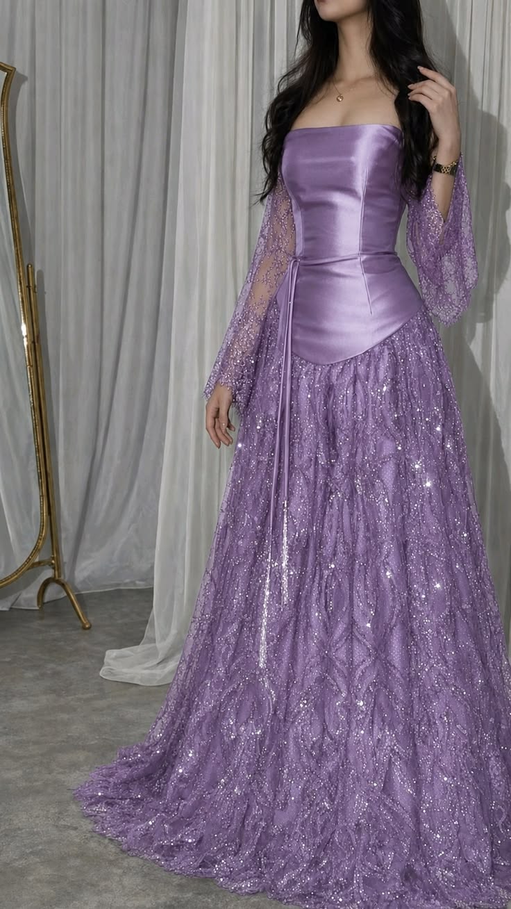 Gorgeous Off The Shoulder Prom Dress Long Sleeve Satin Sequins A-Line Evening Dress GG7801