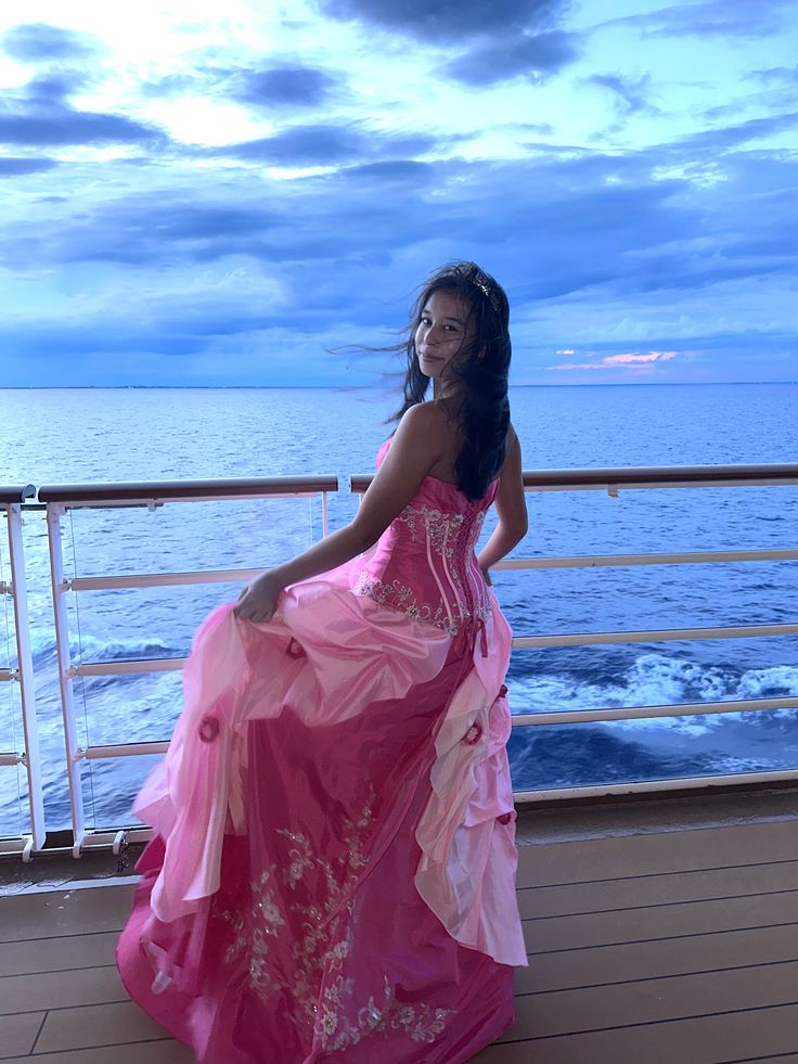 Romantic Strapless Pink Prom Dress Sequins Floral A-Line Evening Dress GG7843