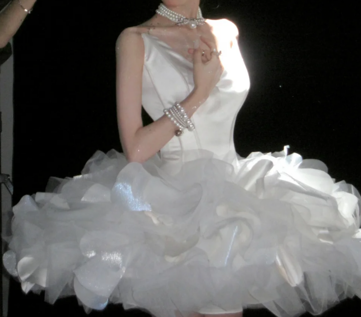 Dreamy Strapless White Homecoming Dress Floral A-Line Birthday Dress GG7847