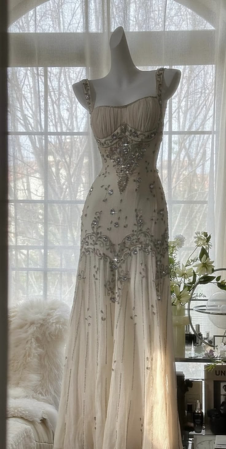 Ornate Spaghetti Straps Prom Dress Blue Beaded Sequins Mermaid Evening Dress GG7911