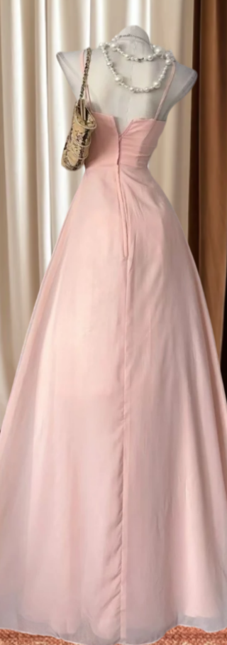 Playful Halter Neck Prom Dress Pink A-Line Evening Dress GG8022