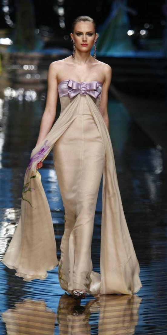 Unique Strapless Bow Prom Dress Beige Tulle Sheath Evening Dress GG8028