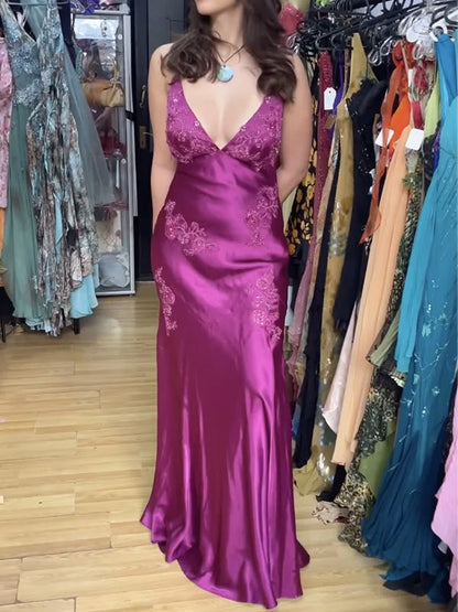 Gorgeous Spaghetti Straps Prom Dress Sequins Backless Mermaid Evening Dress GG8087