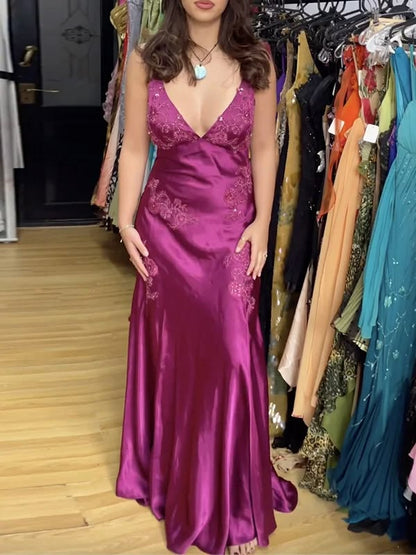 Gorgeous Spaghetti Straps Prom Dress Sequins Backless Mermaid Evening Dress GG8087