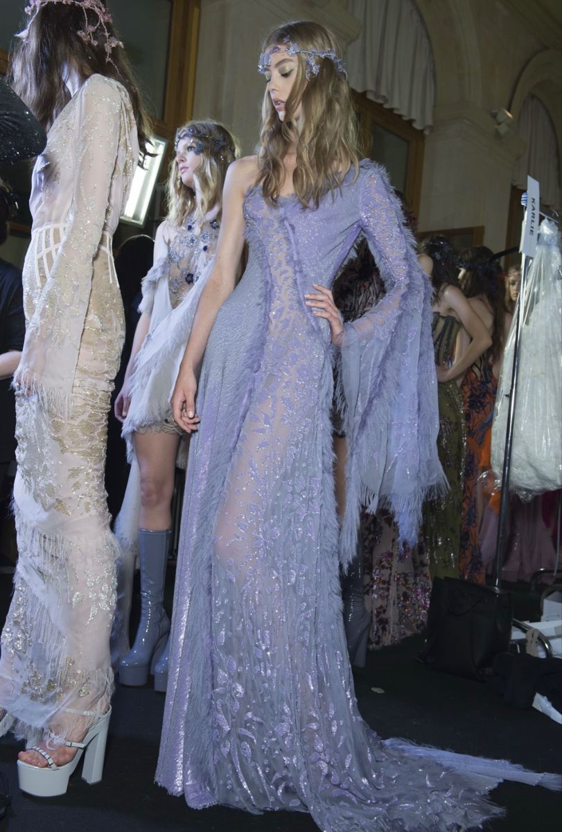 Romantic One Shoulder Prom Dress Purple Sequins Lace Mermaid Evening Dress GG8165